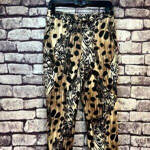 Chico's So Slimming Black, Brown & Ivory Crop Pants Size S/4
